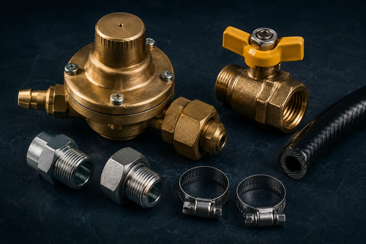 LPG regulators, valves, connectors and hose fittings